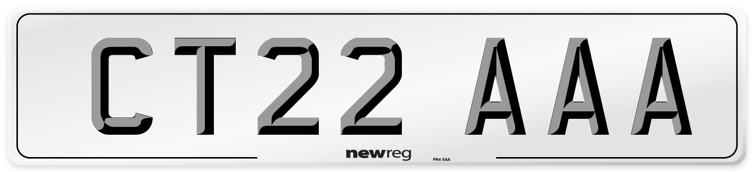 CT22 AAA Number Plate from New Reg